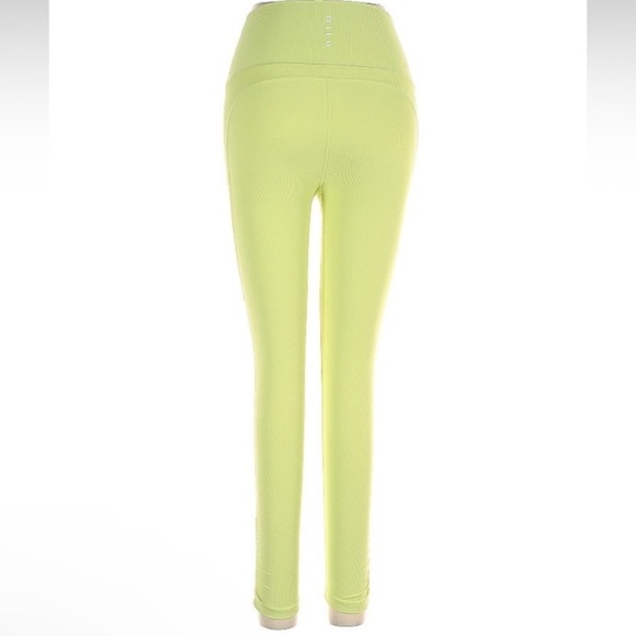 Wilo The Label Lime Green Ruched Bottom Capri Leggings 45348 - Picture 1 of 10